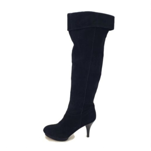 Nine West Destry Suede leather knee high heel boots size 5.5M - Picture 1 of 10